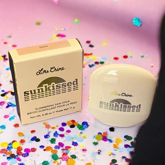 Lime Crime Sunkissed Glimmering Skin Stick in Oasis 0.38 oz NIB NEW Bronzer High - Picture 4 of 5